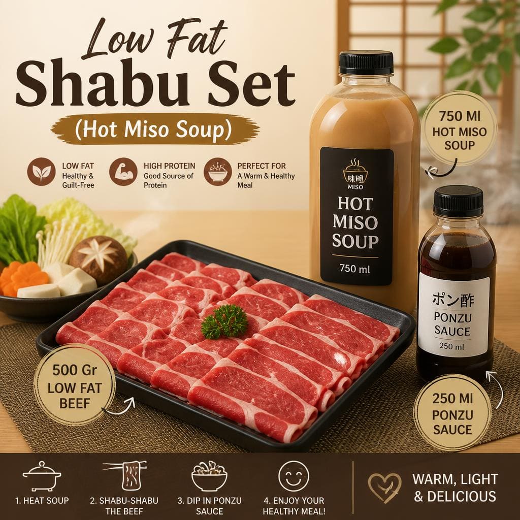 Low Fat Shabu Set Hot Miso Soup Shaburi